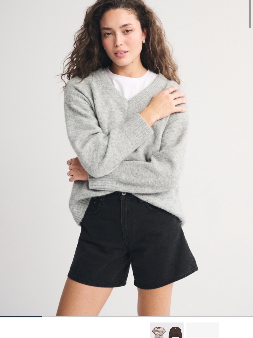 Abercrombie & Fitch Black Denim Jean Shorts